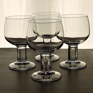 4 Luminarc | made in France | chalice style glasses | water | beer